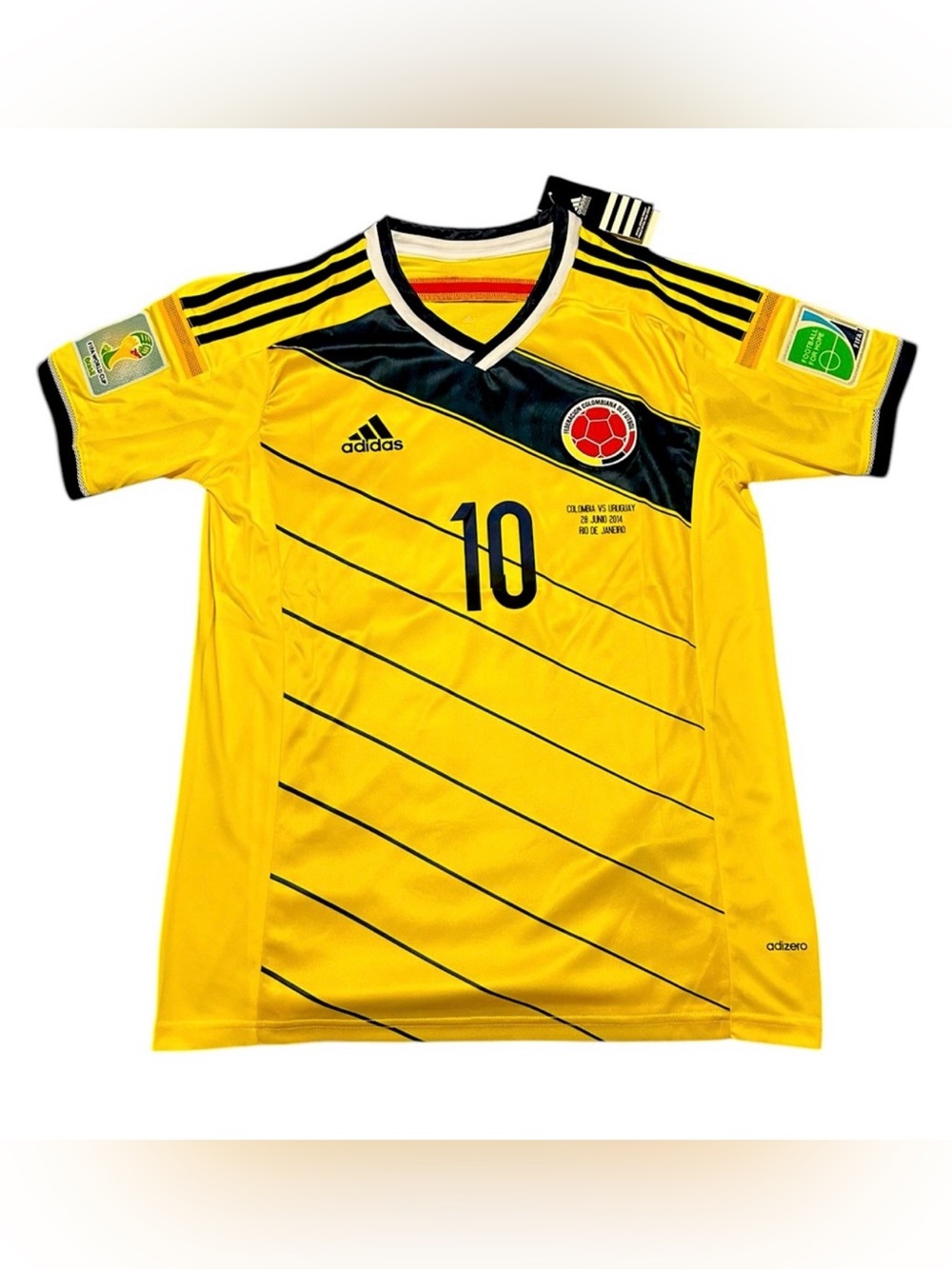 James Rodriguez 2014 Colombia Retro Men’s Soccer Jersey Home World Cup ⚽️💯🔥
